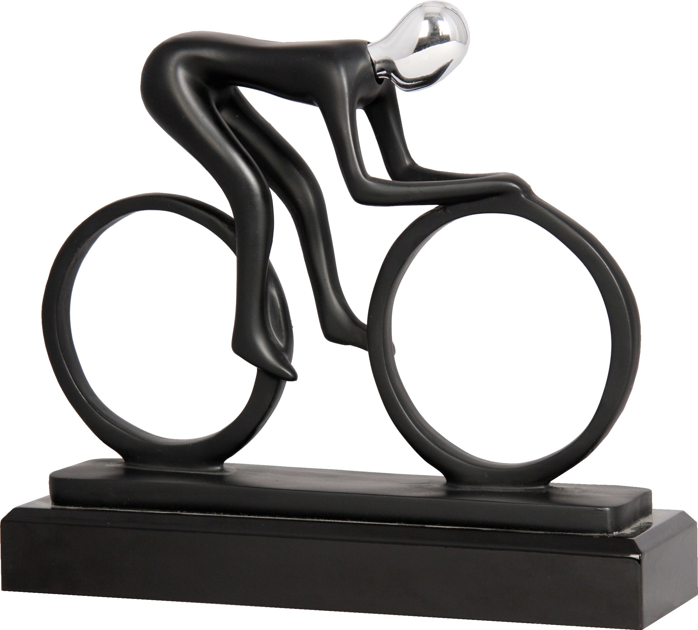 Cyklistika black/silver, figúrka odlievaná , RFEXL5001 - výška 21cm