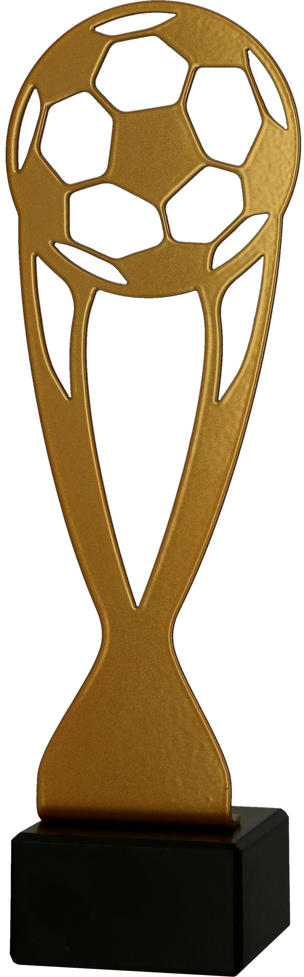 Futbal Trofej ML-SOC1, Figúrka kovová futbal zlatá, výška 21 cm