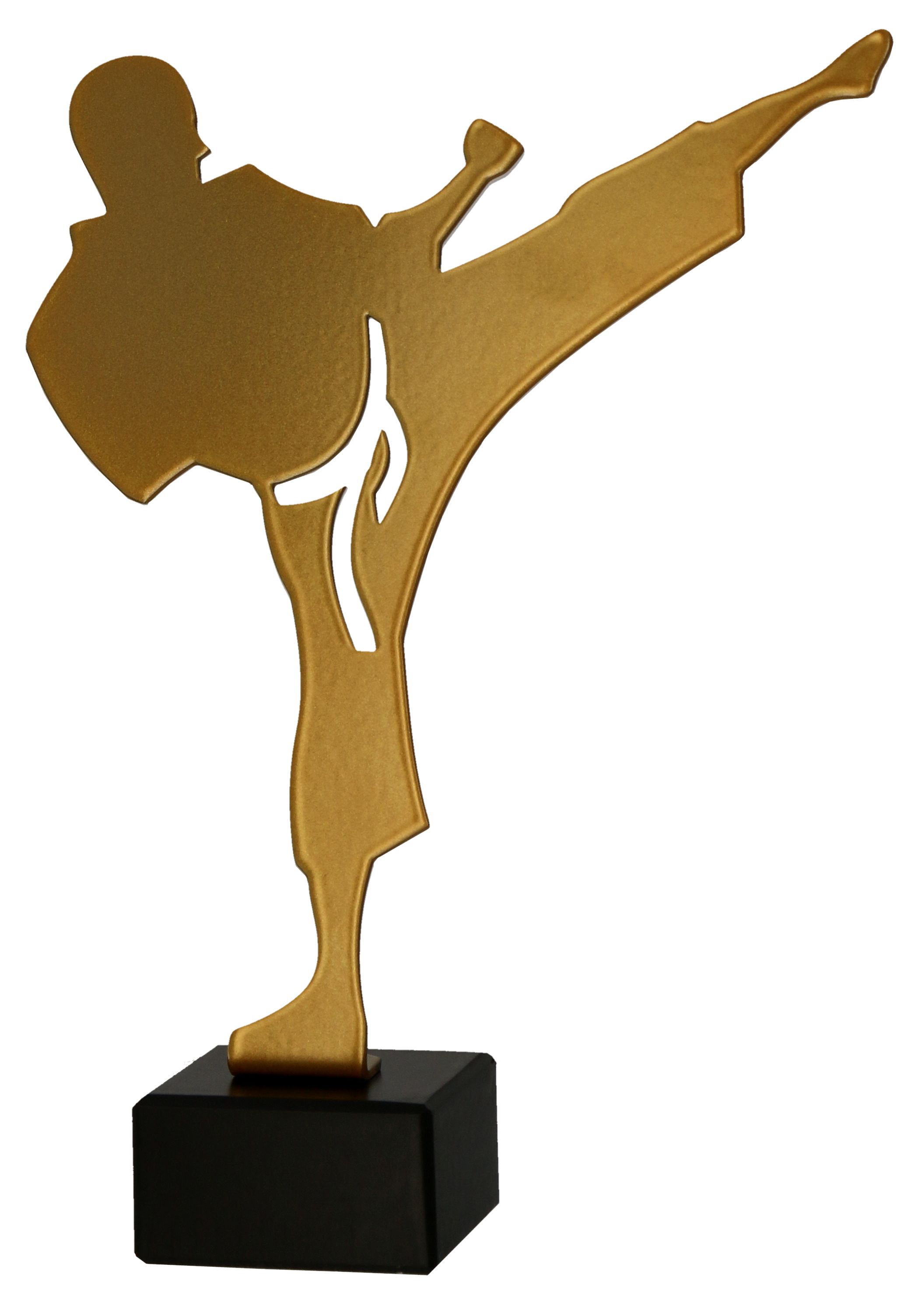 Karate, Figúrka kovová zlatá , výška 21 cm