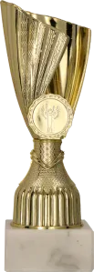 športový pohár 9220, zlatý, výšky 19-18-17 cm