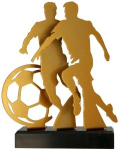 Figúrka kovová futbal zlatá H-29,5 cm, TM001-SOC1