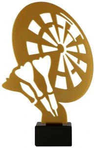 Šípky, Figúrka kovová zlatá H-21 cm, ML-DAR2