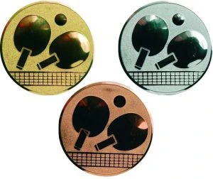 ping pong, stolný tenis - emblém A46/G, priemer 50 mm