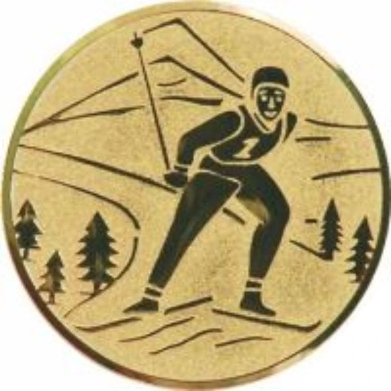 beh na lyžiach, lyžiar - emblém A94G,S,B pr. 50