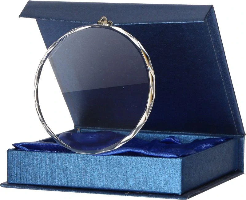 Medaila kryštálová s puzdrom,CM002  80mm