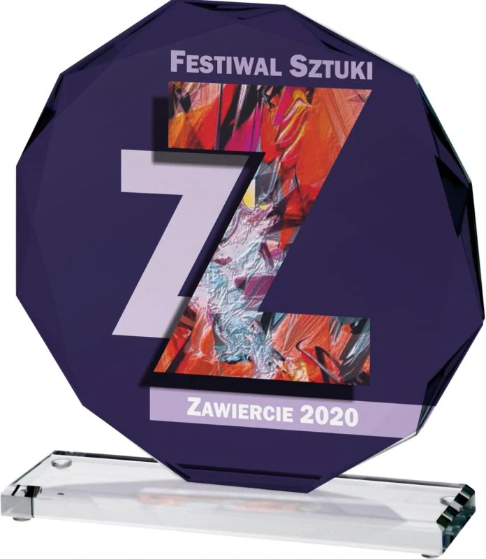 sklenená trofej viachran 80611