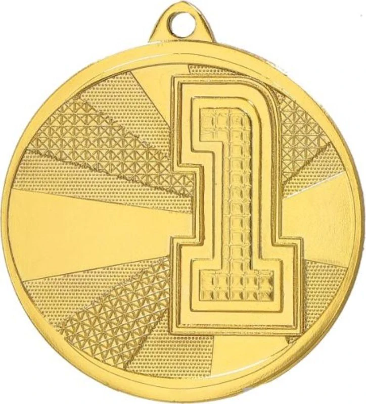 Medaila MMC29050/G,S,B  s umiestnením "1" (pr.50 mm, hr.3 mm) zlato