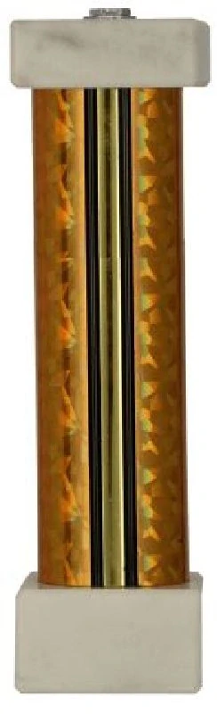 S690/G - Podstavec pod figúrku zlatý stĺp/biely mramor