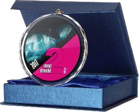 Medaila kryštálová s puzdrom,CM001 70mm