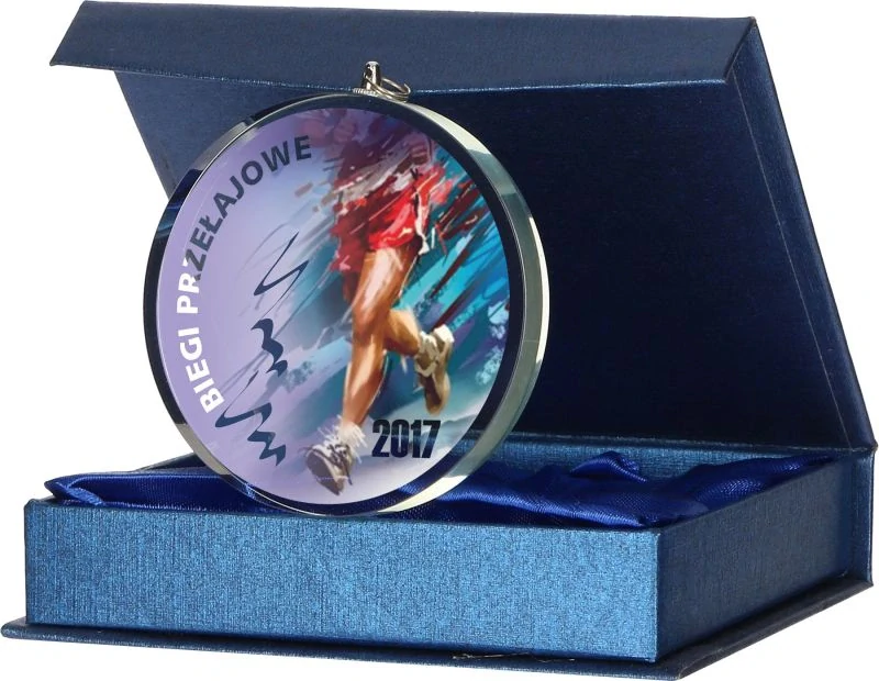 Medaila sklenená s puzdrom , GM7010  priemer 70mm