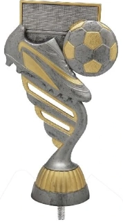 futbal - Figúrka plastová FASTFIX P405.22 futbal strieborno-zlatá H-13 cm