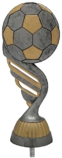 futbal - Figúrka plastová FASTFIX P427.22, futbal strieborno-zlatá H-13 cm