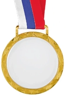 Sklenená medaila CRY166G zlatá - Ø 70 mm