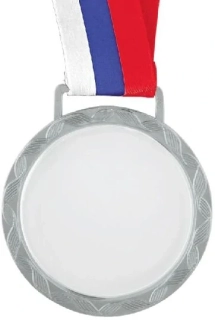 Sklenená medaila CRY166S strieborná - Ø 70 mm