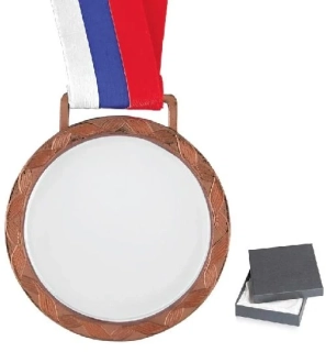 Sklenená medaila CRY166B v kazete, bronzová - Ø 70 mm