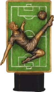 Figúrka odlievaná futbal RFST3056/BR/GN, výška 23 cm